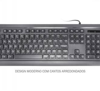 TECLADO USB MULTIMIDIA K-MEX KM-E728 PRETO KME728U0001CB0X