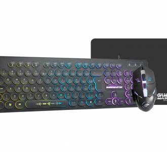 KIT TECLADO/MOUSE/MOUSE PAD GAMER K-MEX KM7628 RGB STEAMPUNK