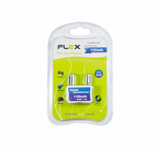 PILHA RECARREGAVEL AAA 1100MAH FLEX C/2 UNID. FX-AAA11B2