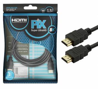 CABO HDMI  1,50MT V2.1 8K S/FILTRO PIX HDR 19P 30AWG 018-1015