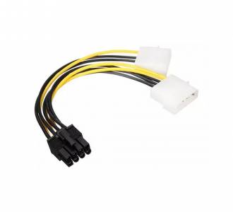 CABO ADAPTADOR CONVERSOR 2X MOLEX P/ PCI-E 8P (6+2) 18CM GV CBF.34101