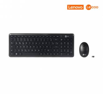 KIT TECLADO/MOUSE S/FIO LECOO KW204 PRETO