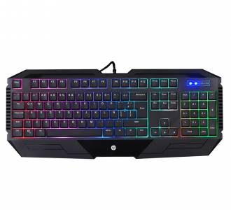 TECLADO USB GAMER MEMBRANA HP K110 LED PRETO 9XW73AA