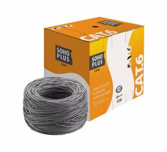 CABO LAN UTP CAT6 FURUKAWA 305MT SOHOPLUS CMX CINZA 23400200